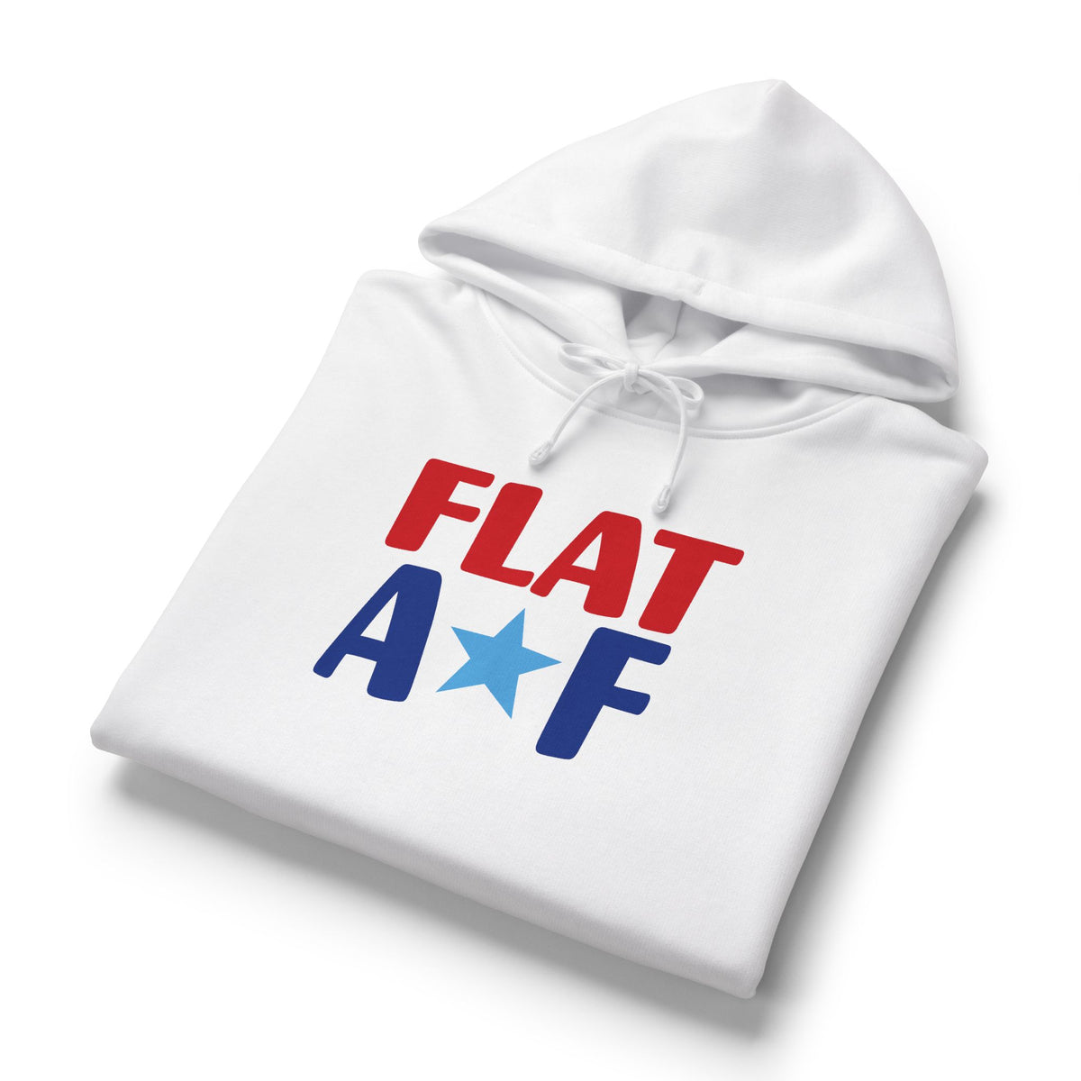 Flat AF Organic Hoodie - Red White & Blue
