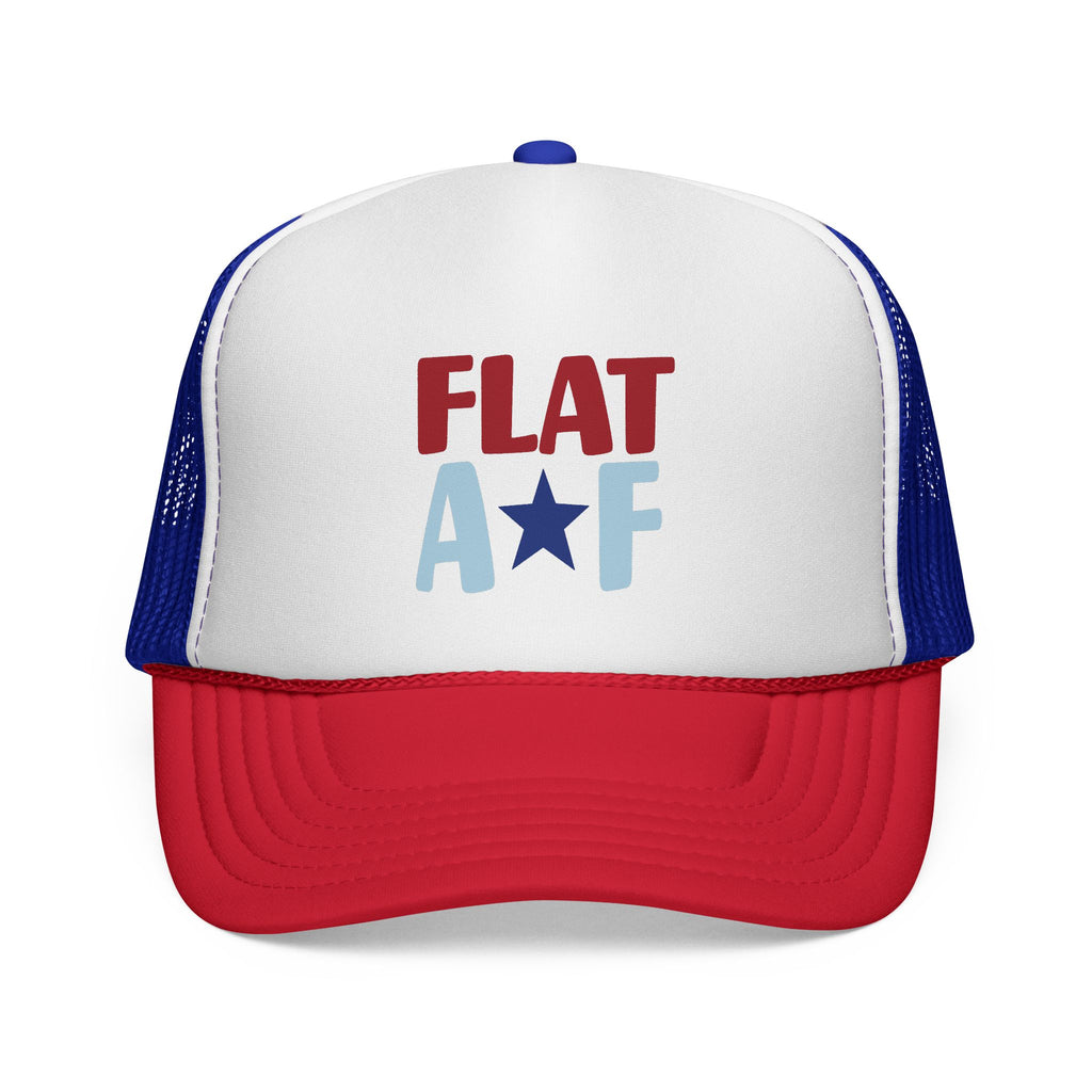 Flat AF Trucker Cap - Red, White & Blue