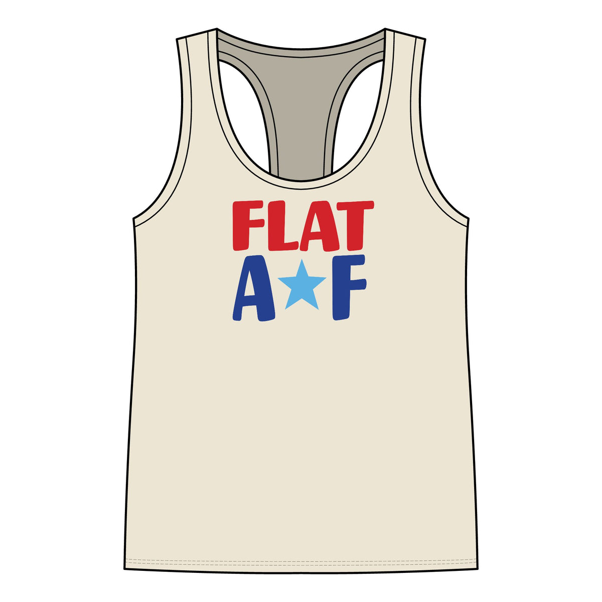 Flat AF Tank - Red White & Blue