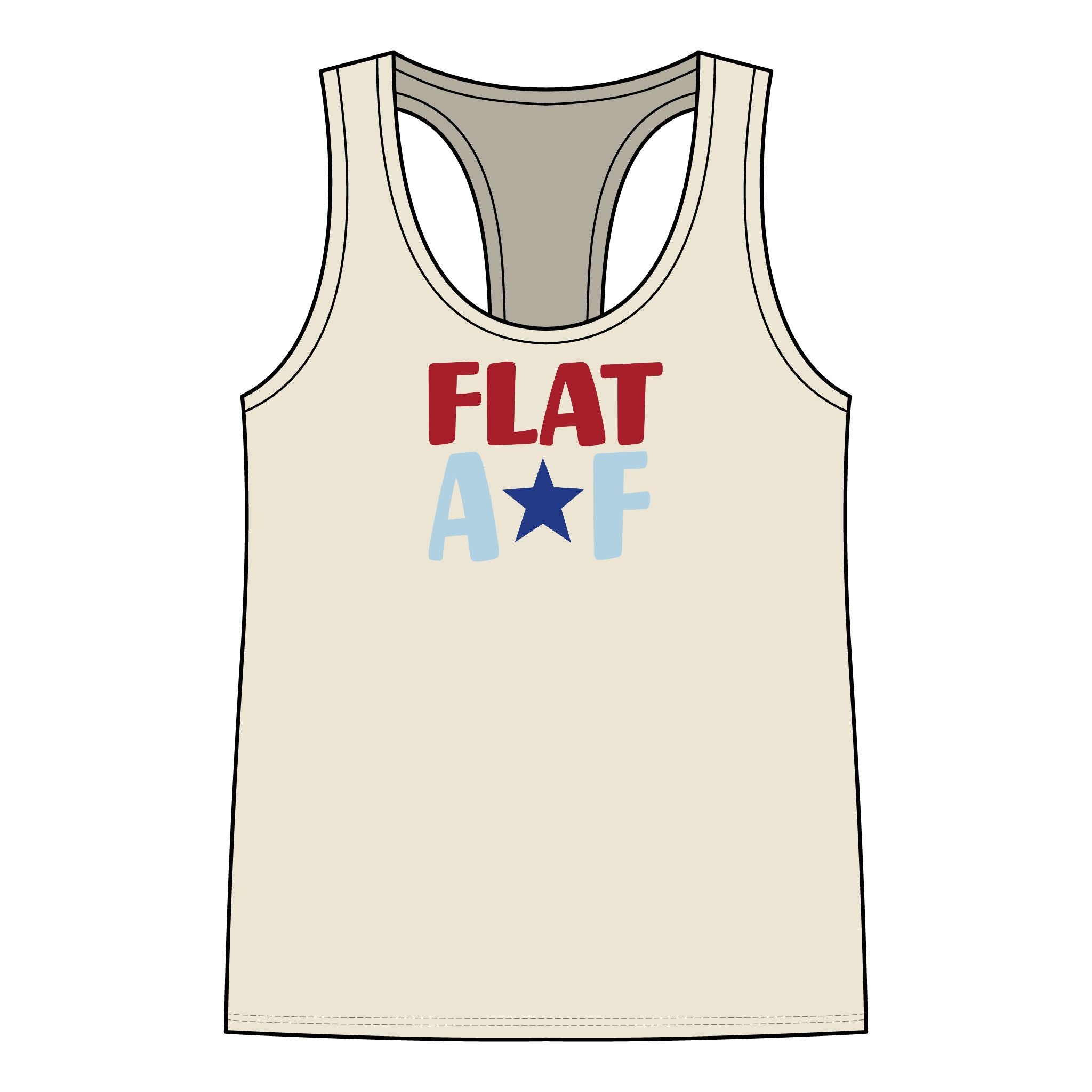 Flat AF Tank - Red White & Blue