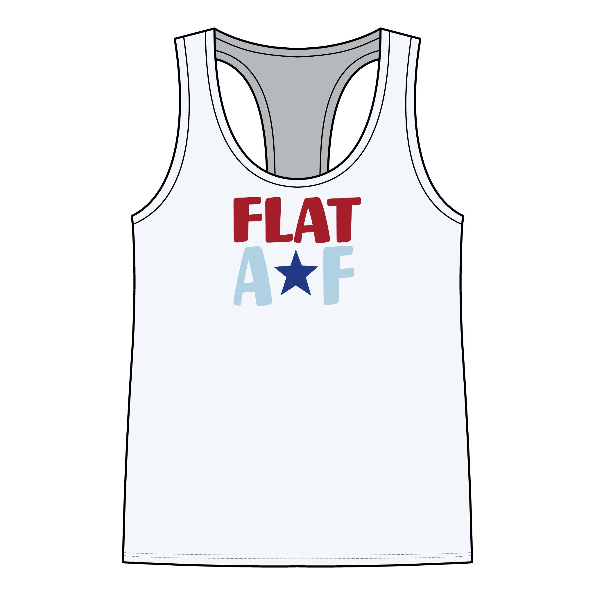 Flat AF Tank - Red White & Blue