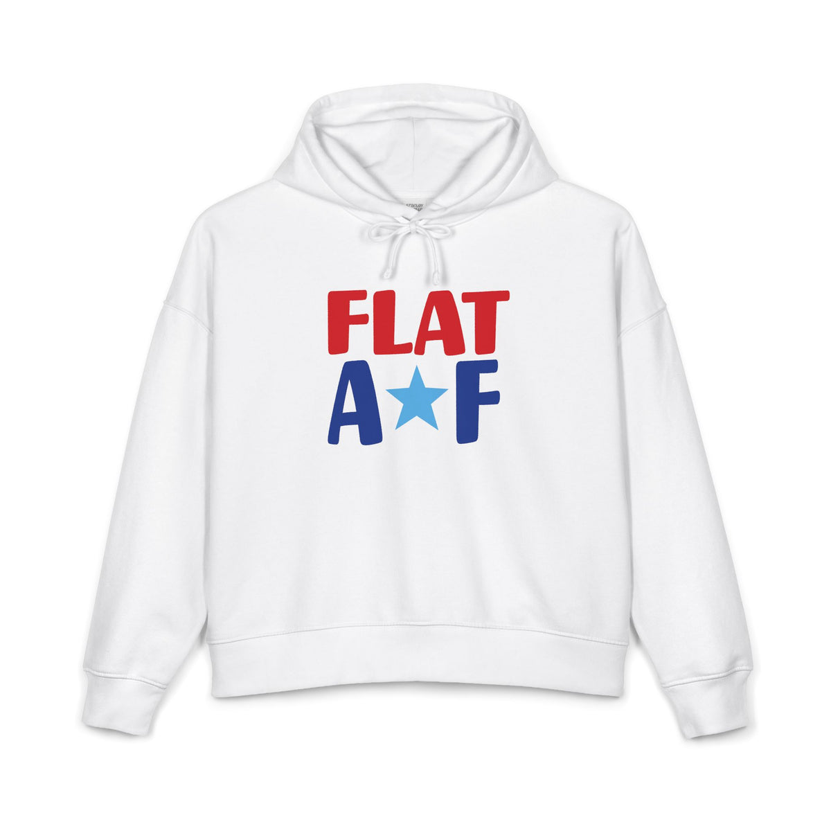 Flat AF Organic Hoodie - Red White & Blue