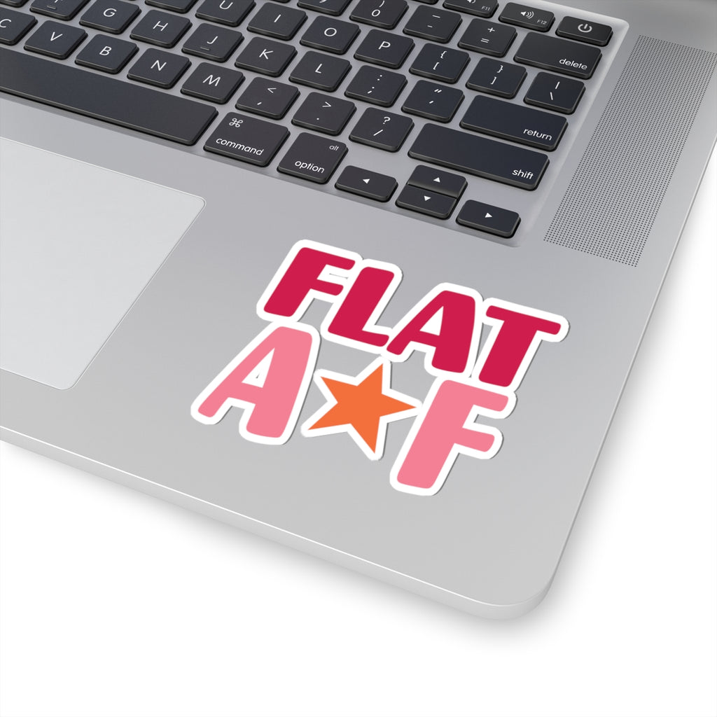 Flat AF Sticker
