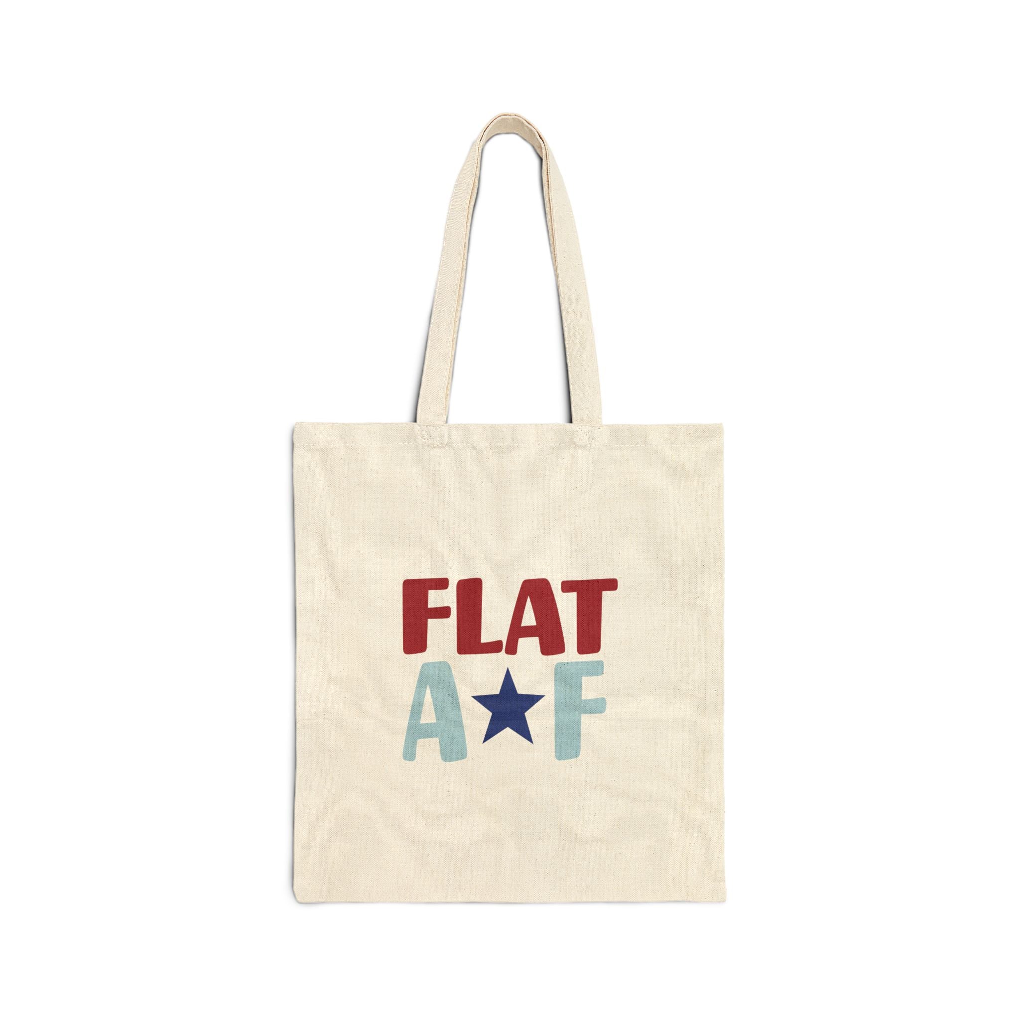 Flat AF Tote Bag - Red White & Blue
