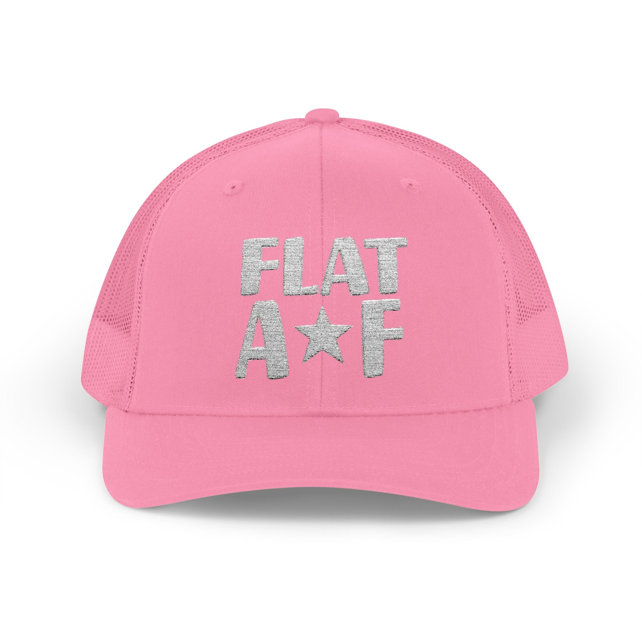 Flat AF Pink Trucker Cap